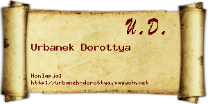 Urbanek Dorottya névjegykártya