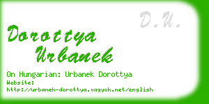 dorottya urbanek business card
